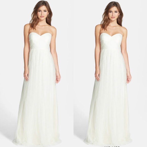 Jenny Yoo Annabelle Dress Ivory Size 10 NWOT - Picture 3 of 6